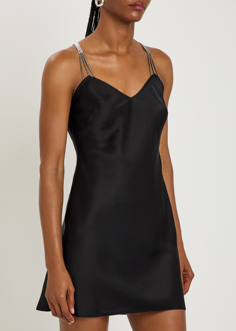 ANNA OCTOBER Anna October Ofelia Embellished Satin-crepe Mini Dress outlook