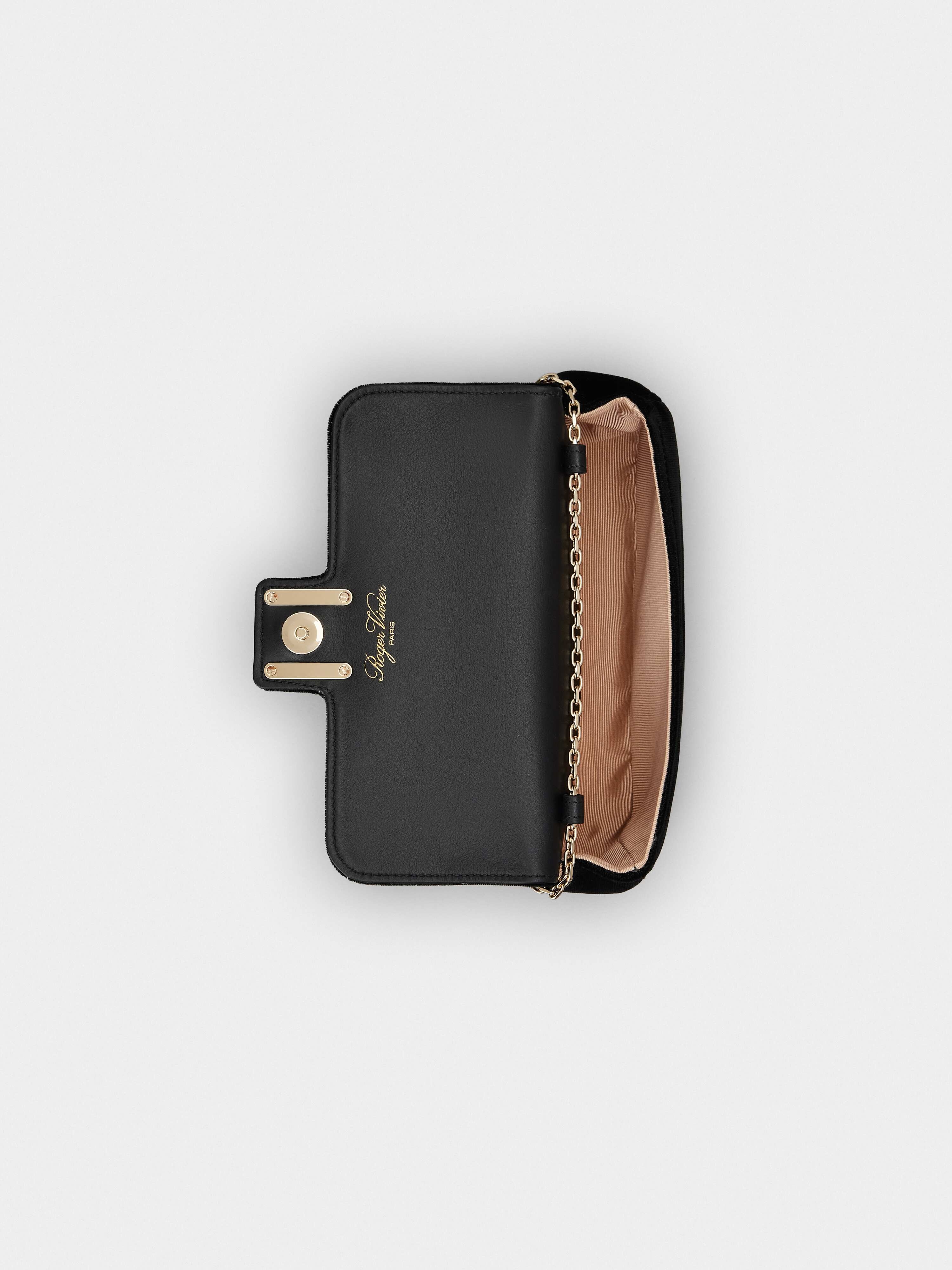 Jeu de Fille Strass Buckle Clutch Bag in Velvet - 5