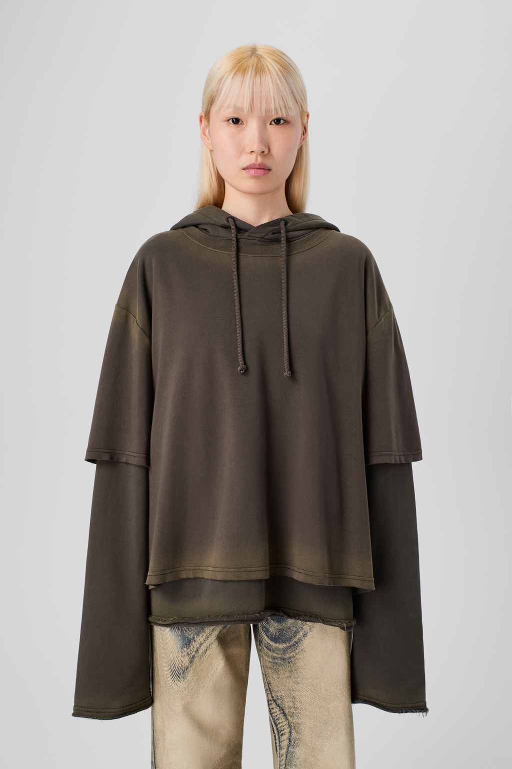 Faded black Organic Cotton Hoodie - 2