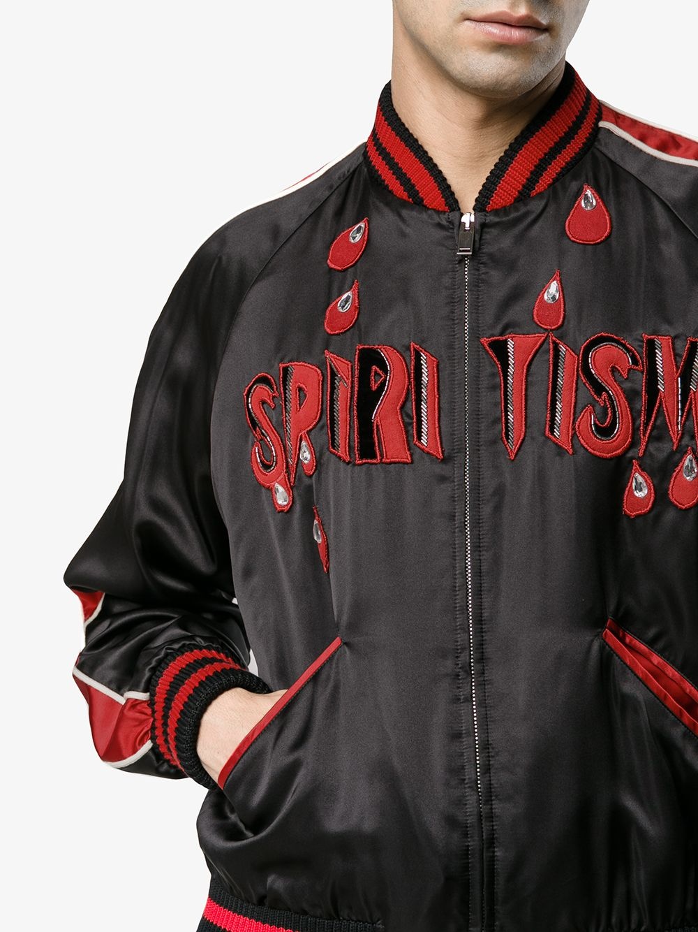 Spiritismo silk bomber jacket - 5