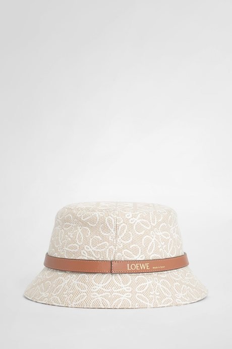 Loewe women's multicolor bucket hat in anagram jacquard and calfskin - 3