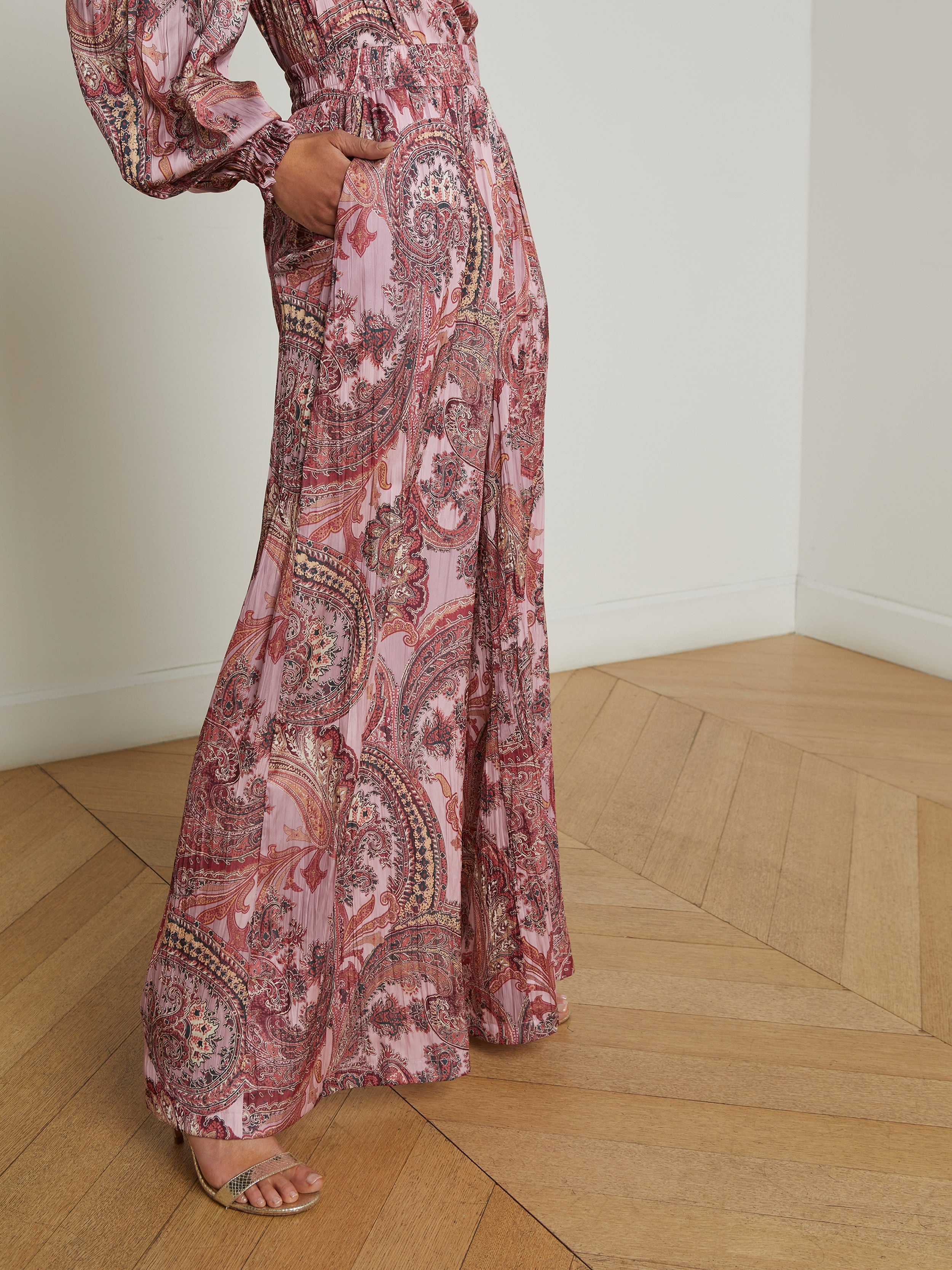 Lillian Satin Wide-Leg Pant - 4