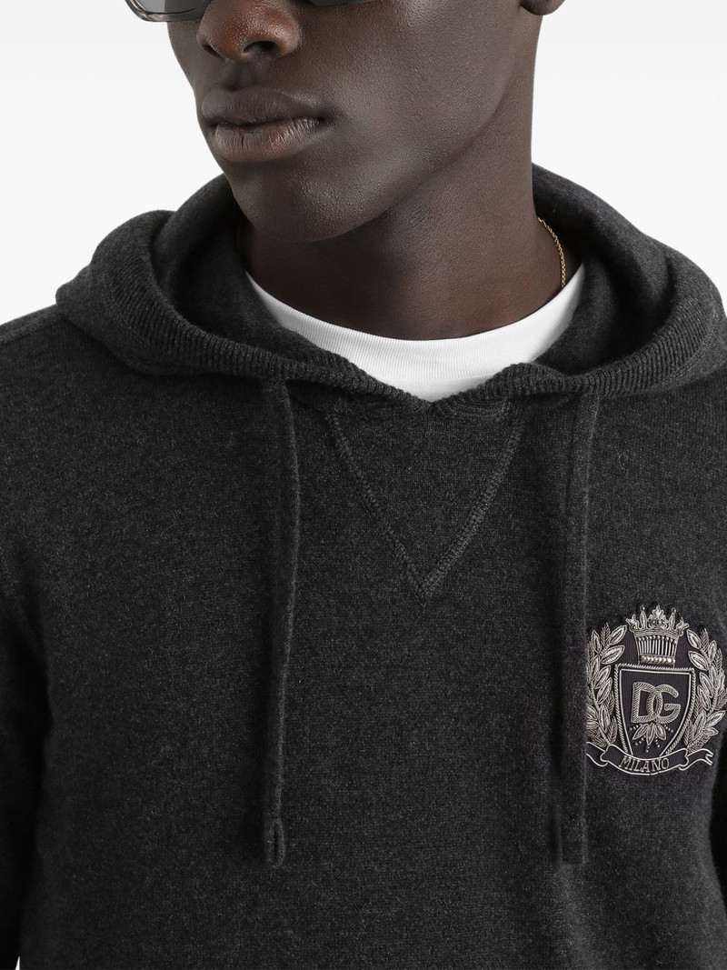logo-embroidered hoodie 5
