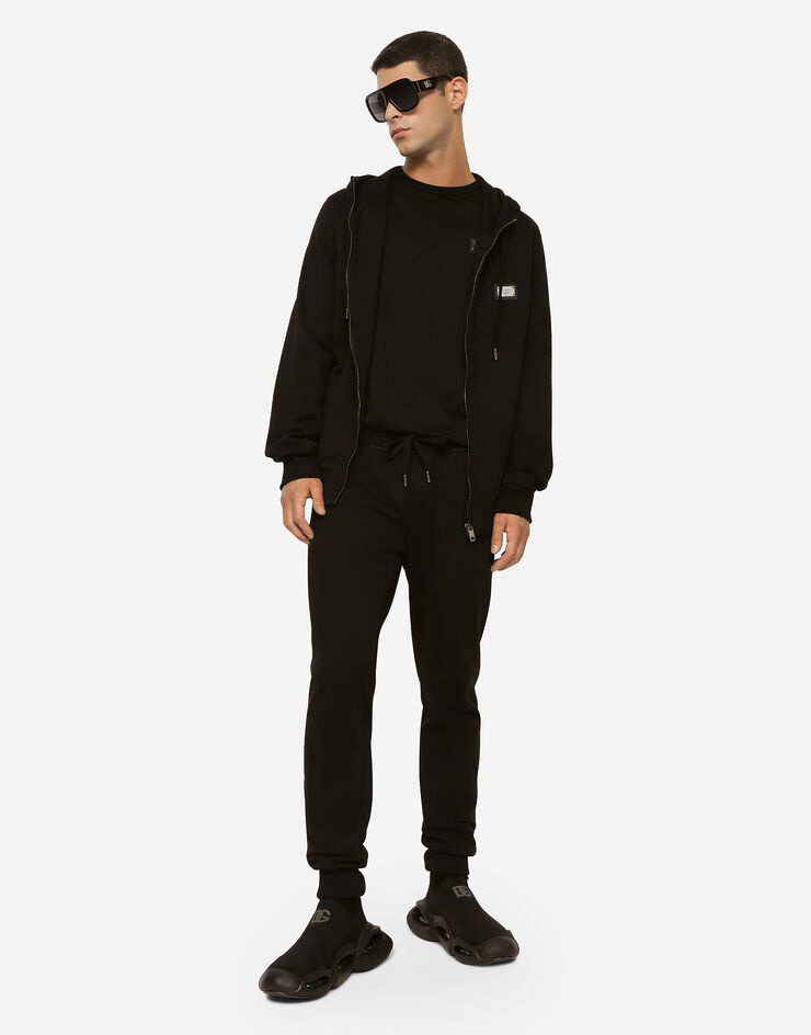 Jersey jogging pants with branded tag - 5