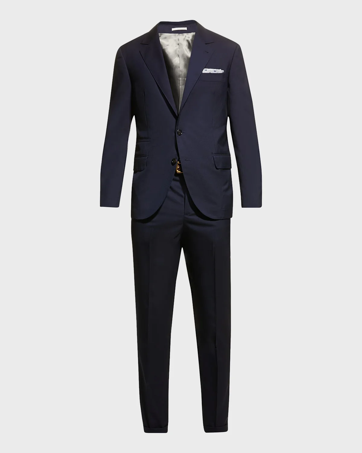 Men's Wool Three-Button Two-Piece Suit - 1