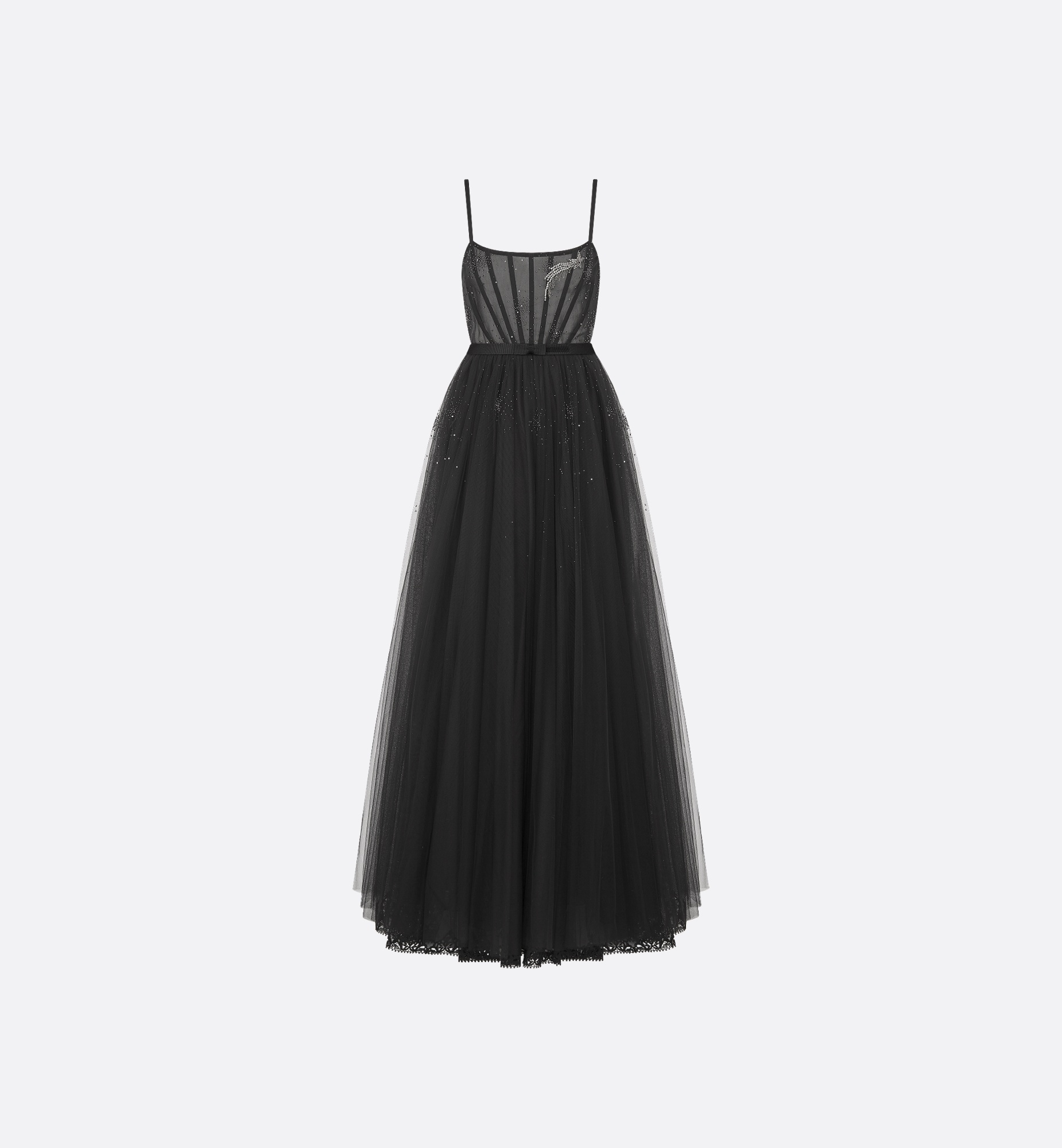 Flared Long Evening Gown - 1