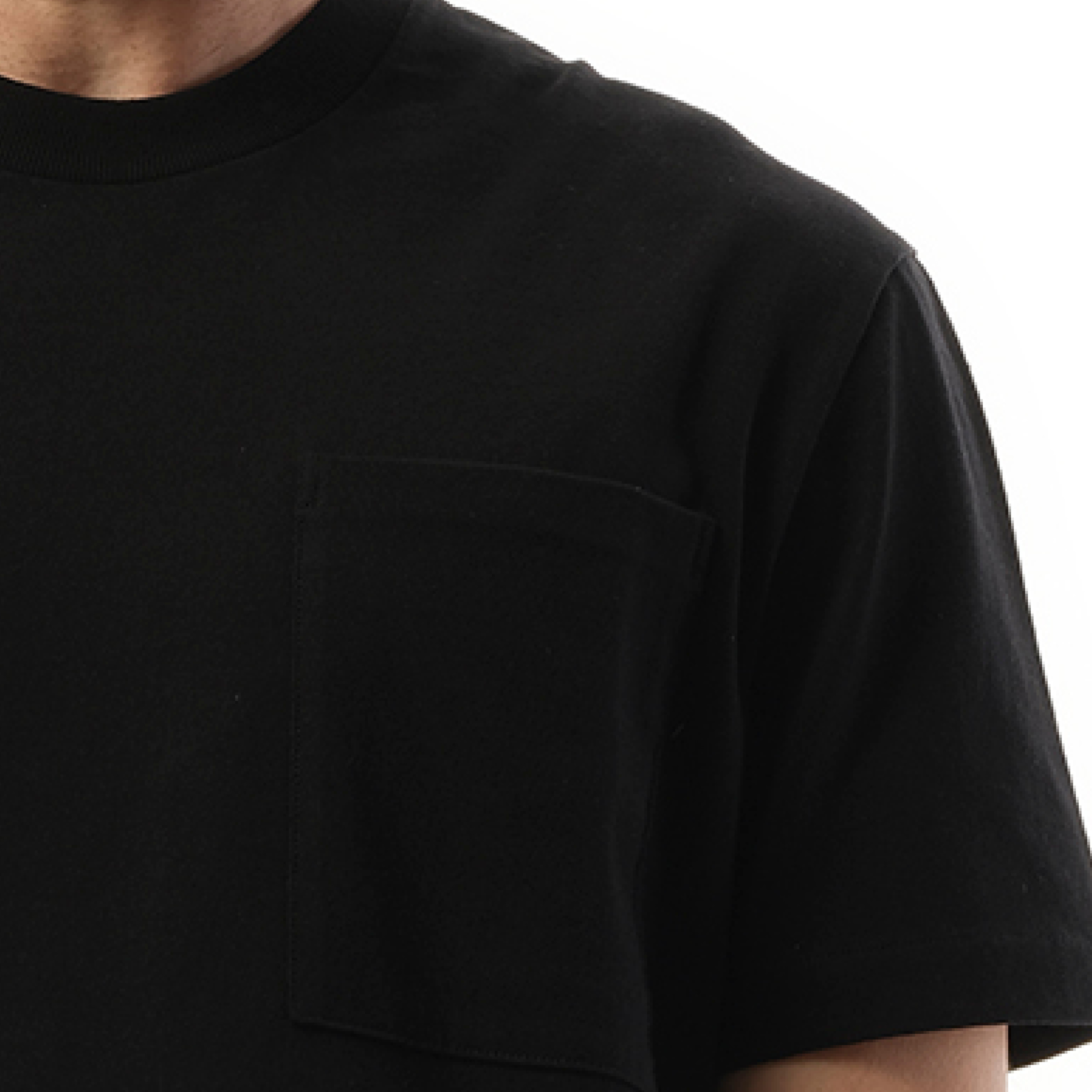 Logo Flag Pocket T-Shirt in Black - 3