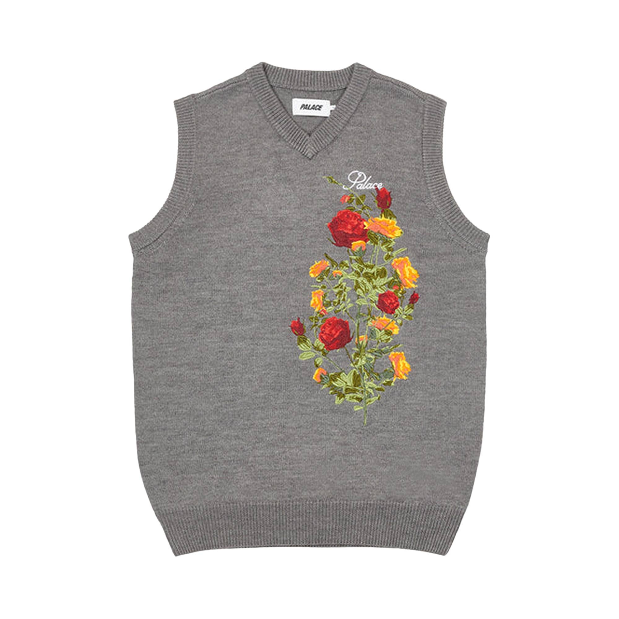 Palace Rose Knit Vest 'Grey' - 1
