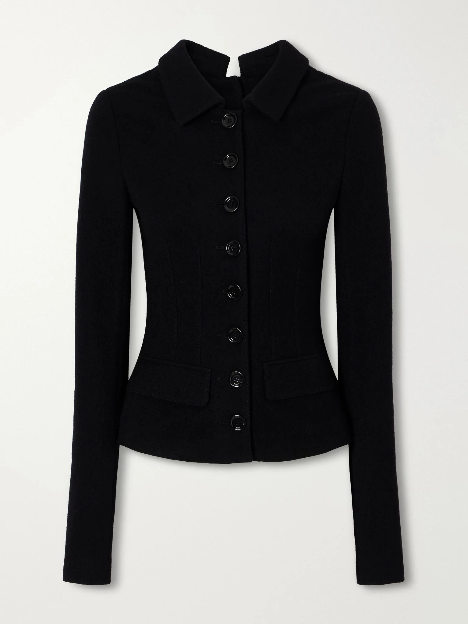Darted wool-felt jacket Black - 1