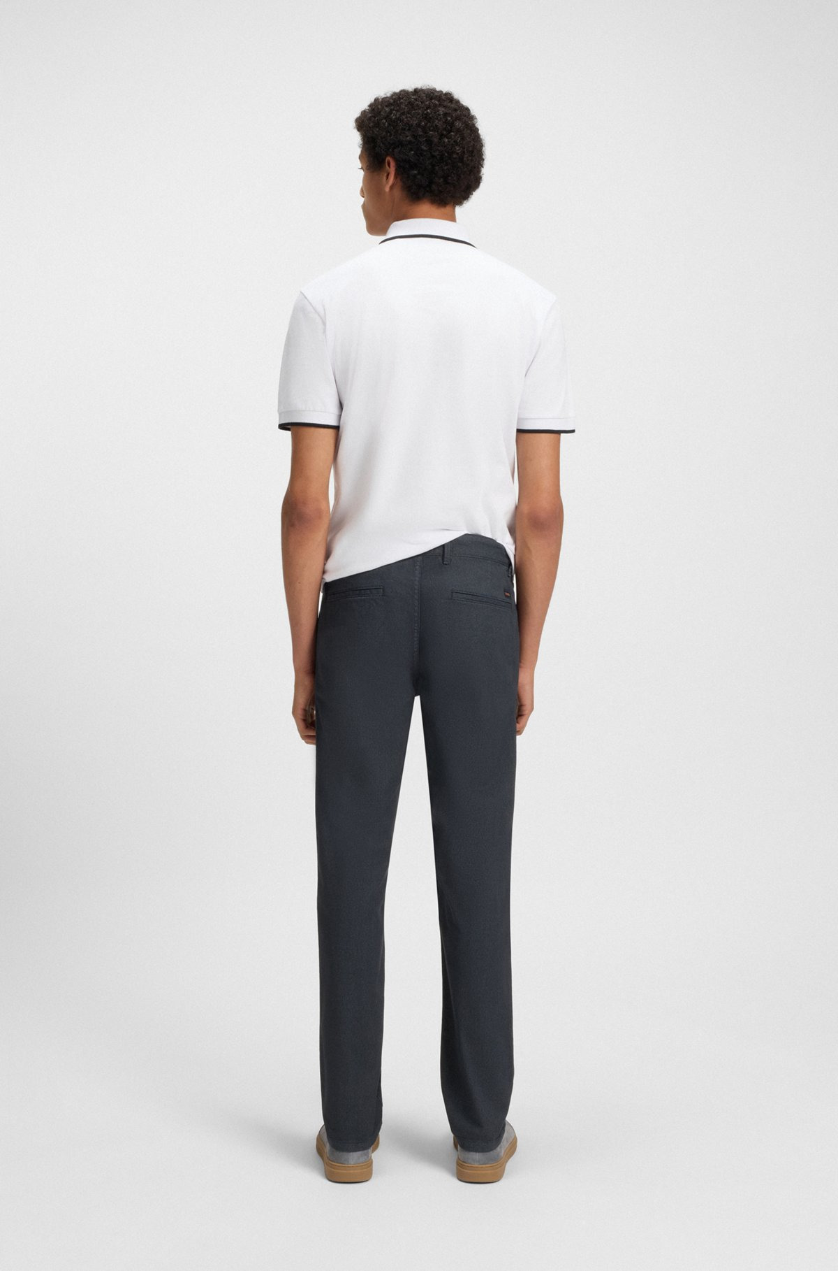 SLIM-FIT PANTS IN STRETCH COTTON - 4