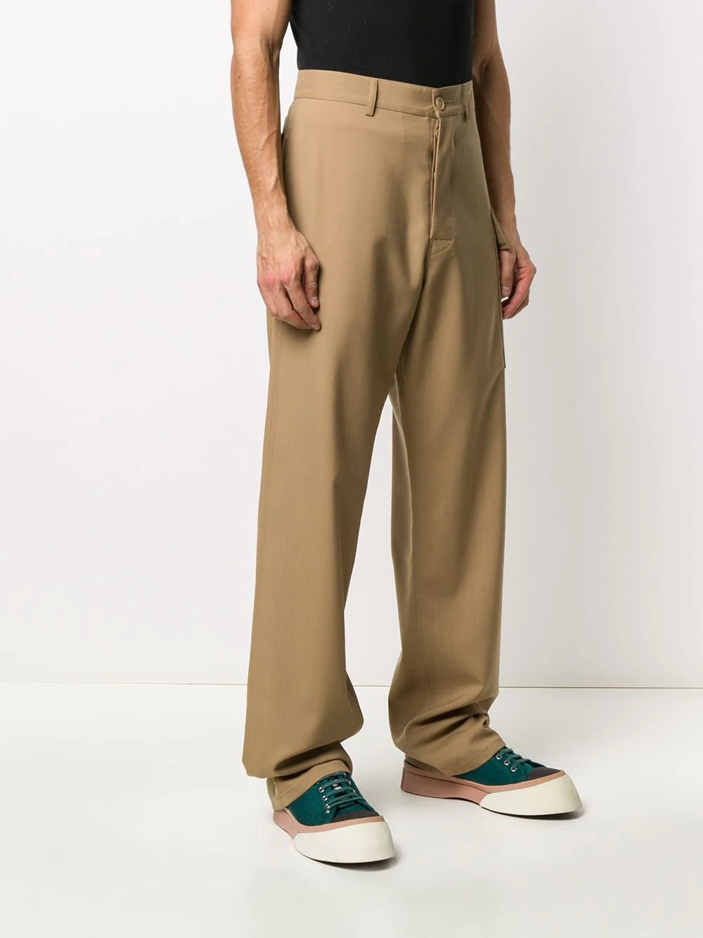 relaxed straight-leg trousers - 4