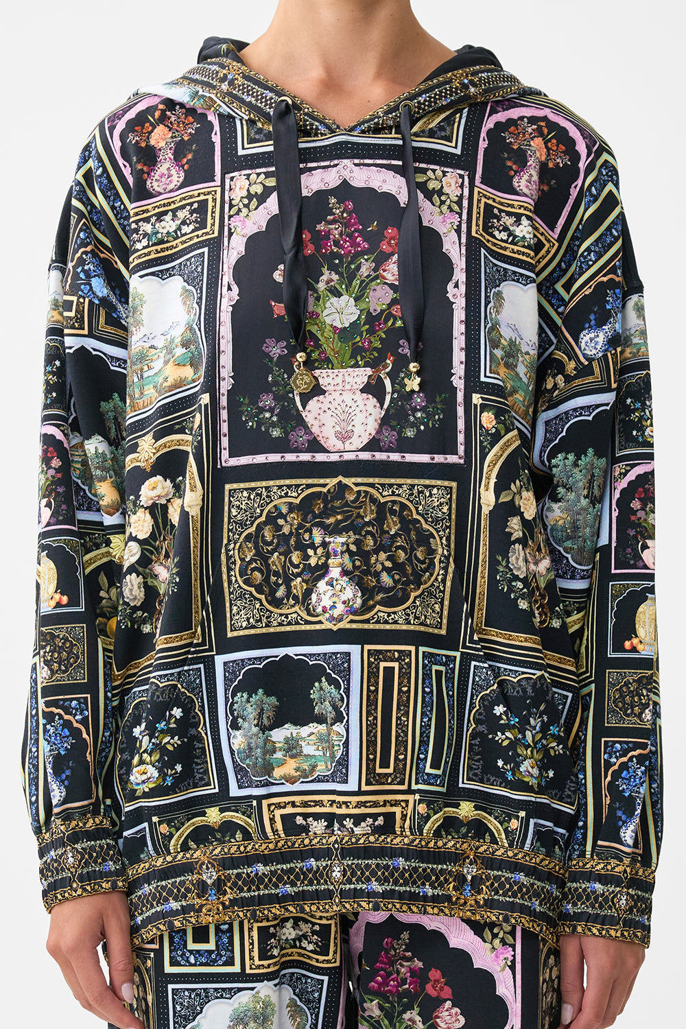 SILK HEM BAND BOYFRIEND HOODIE - 6
