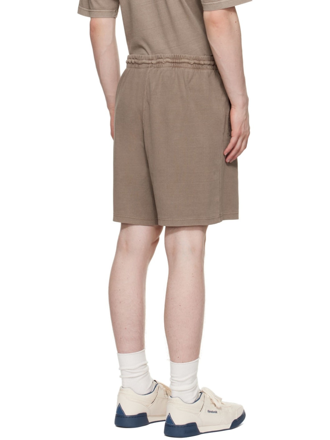 Taupe Cotton Shorts - 3