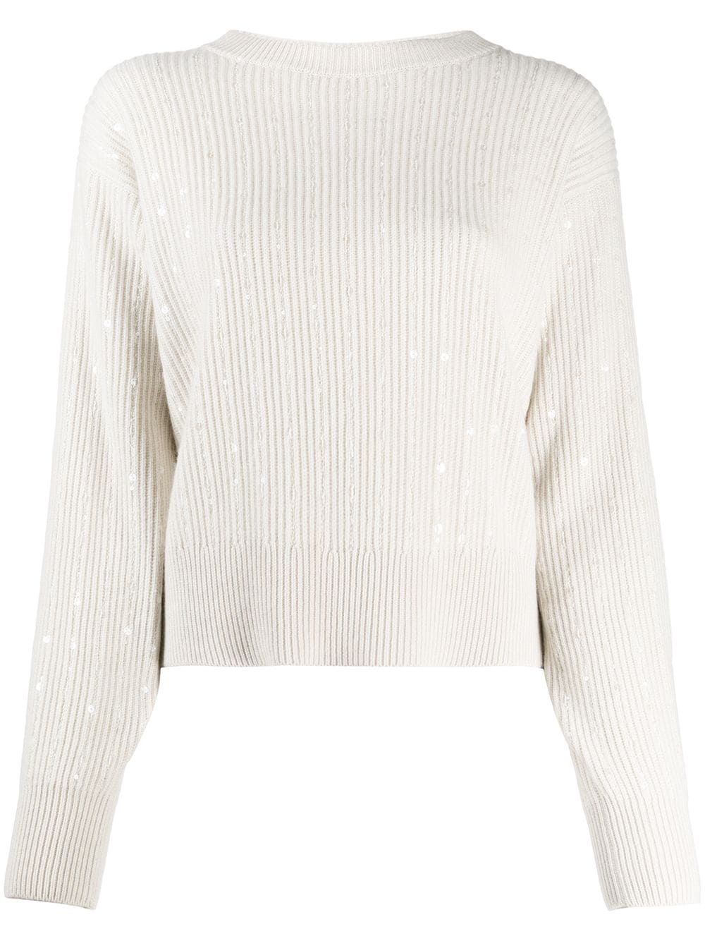 cashmere embellished jumper - 1