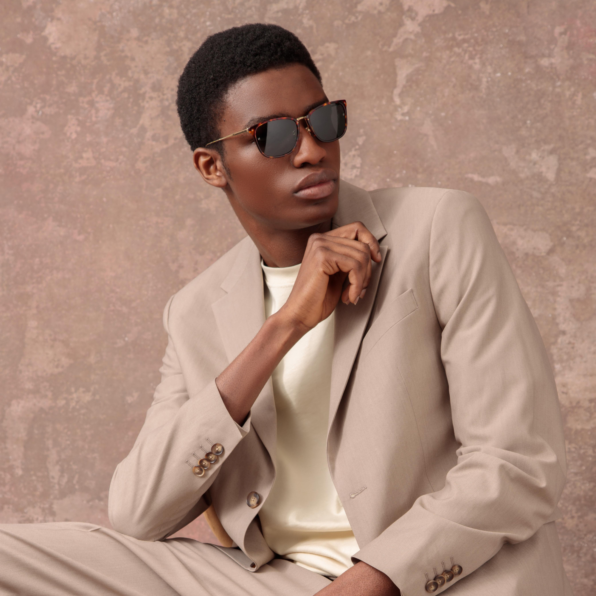 MEN'S CASSIN D-FRAME SUNGLASSES IN TORTOISESHELL - 6
