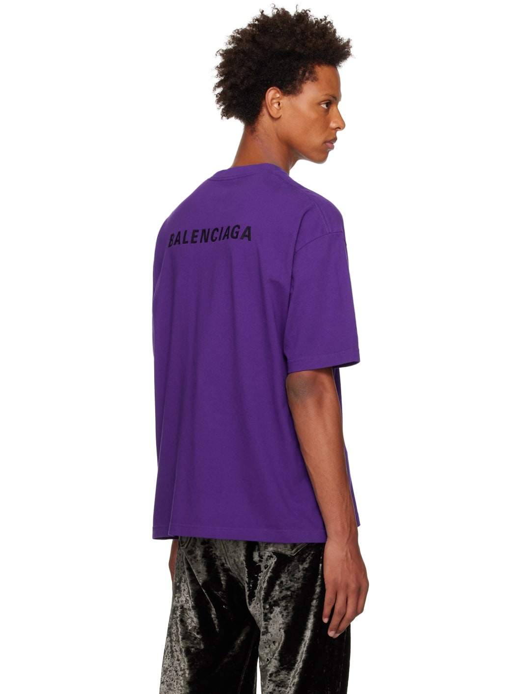 Balenciaga purple hot sale t shirt