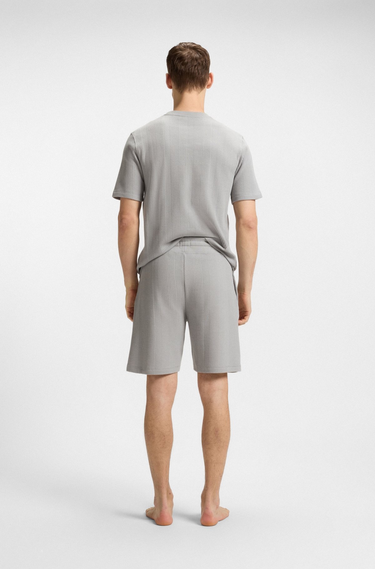 COTTON-BLEND SHORTS IN KNITTED JACQUARD - 4
