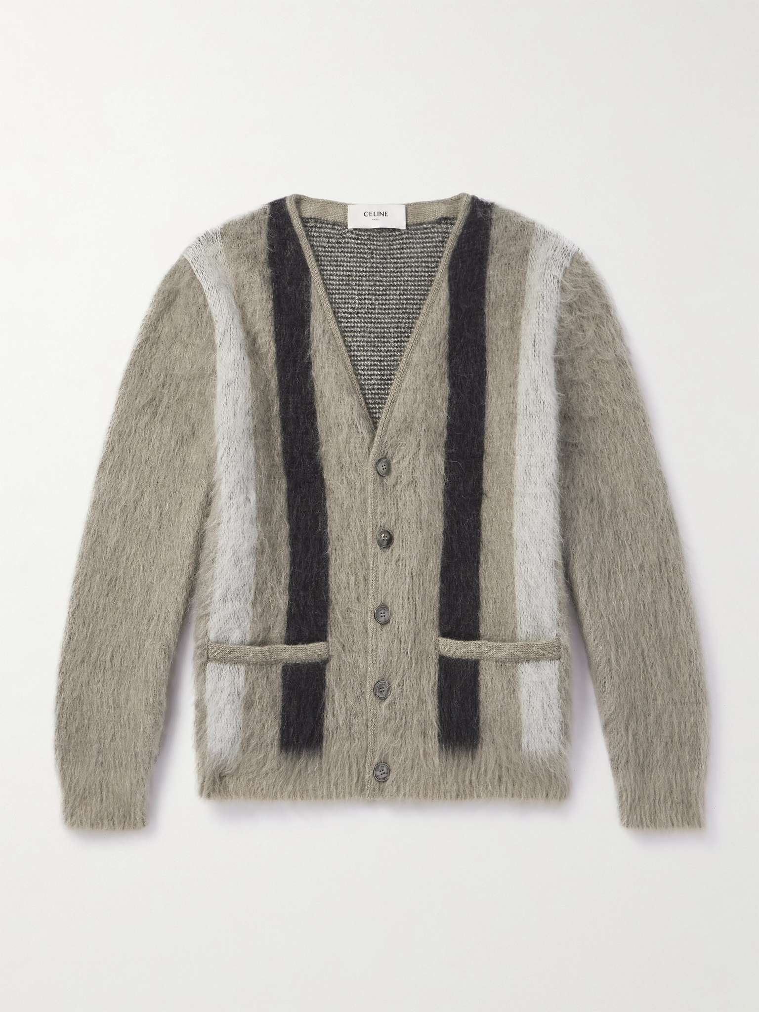 Striped Wool-Blend Cardigan - 1