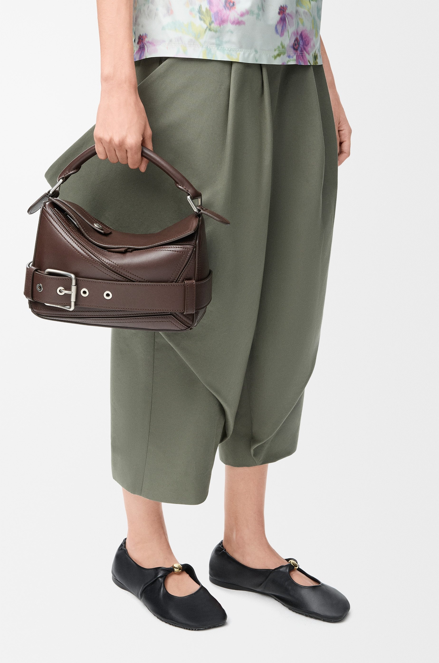 Small Puzzle Biker bag in shiny calfskin - 3