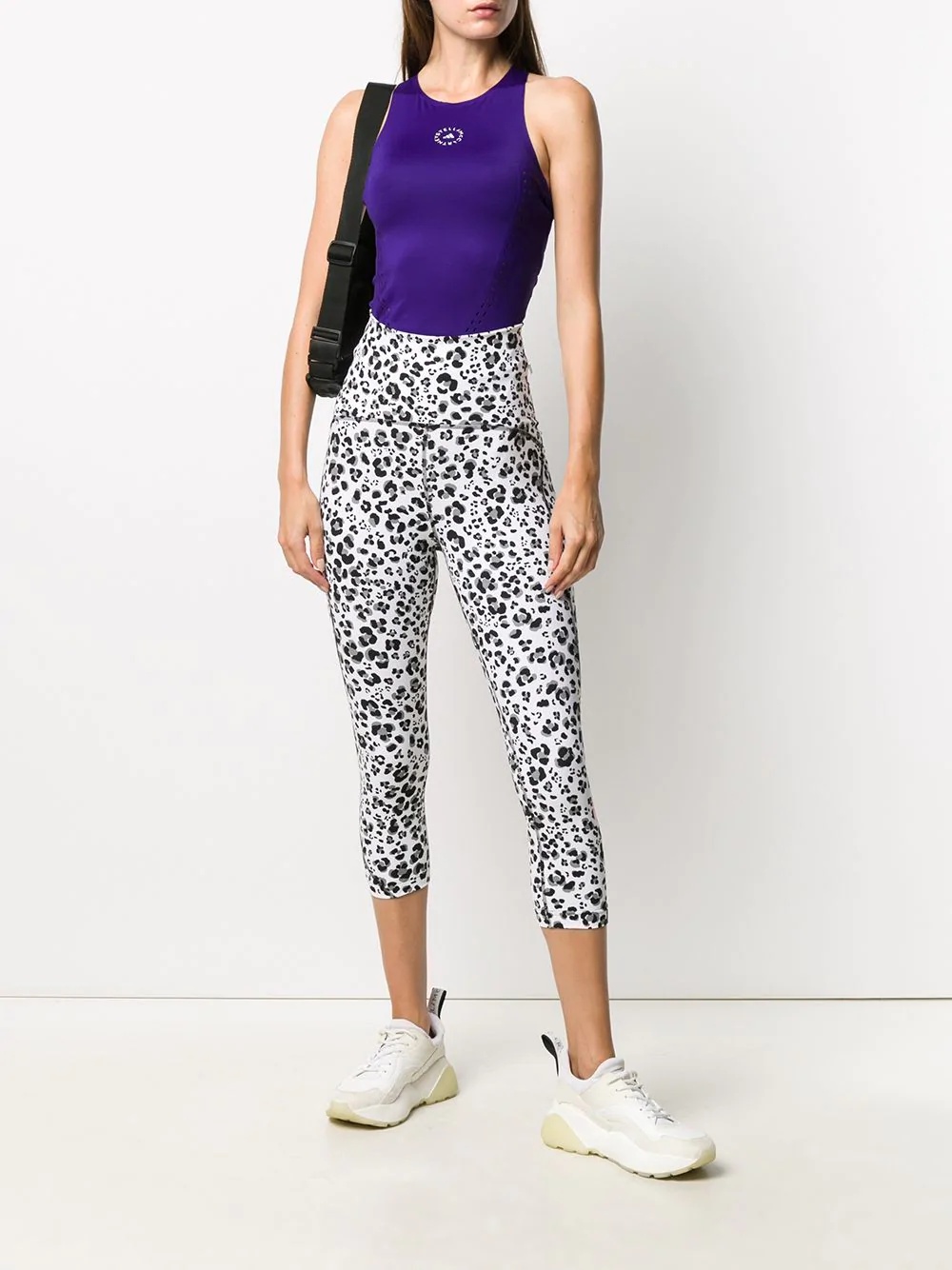 animal-print cropped leggings - 2