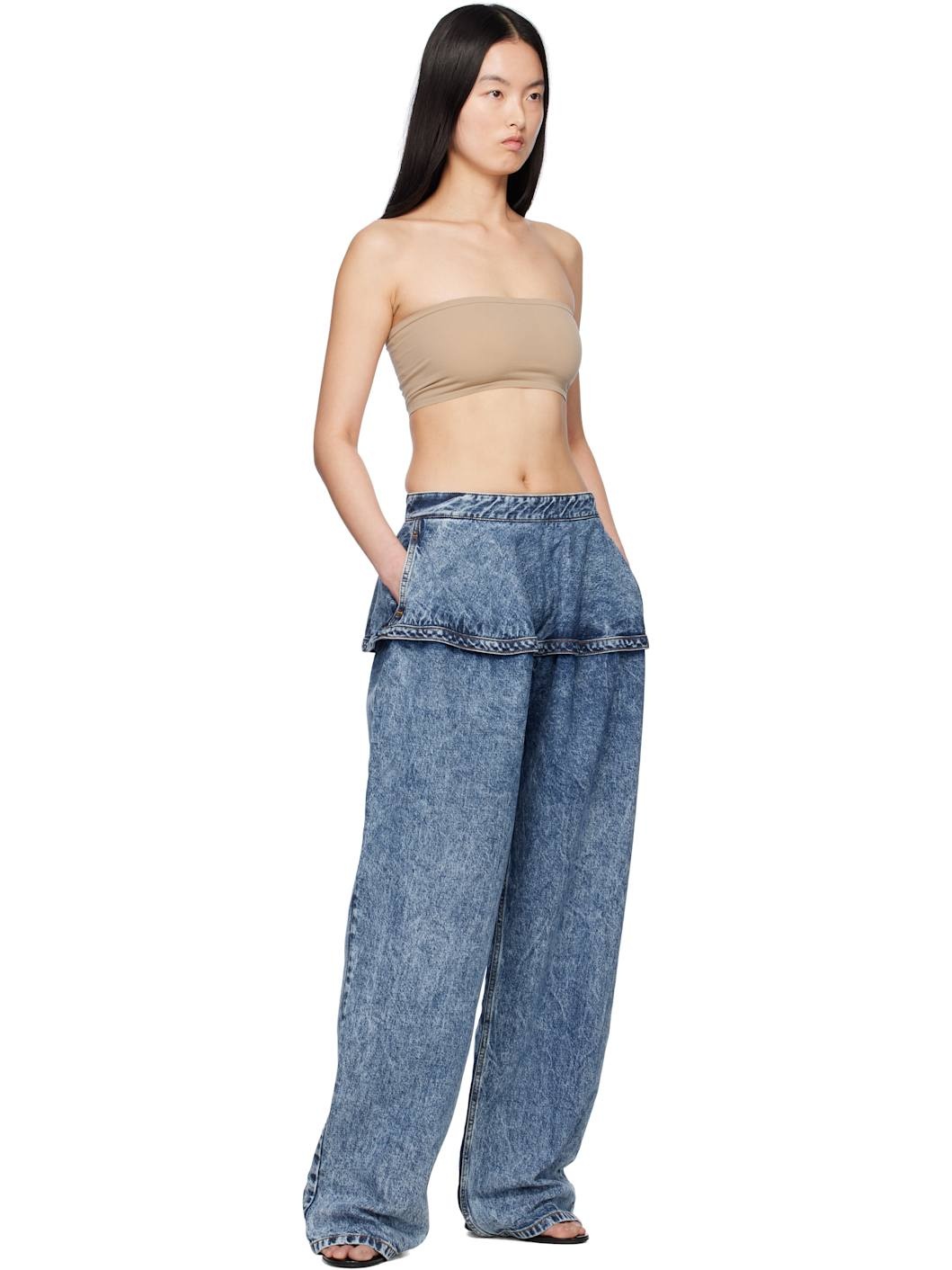 Blue Peplum Jeans - 4