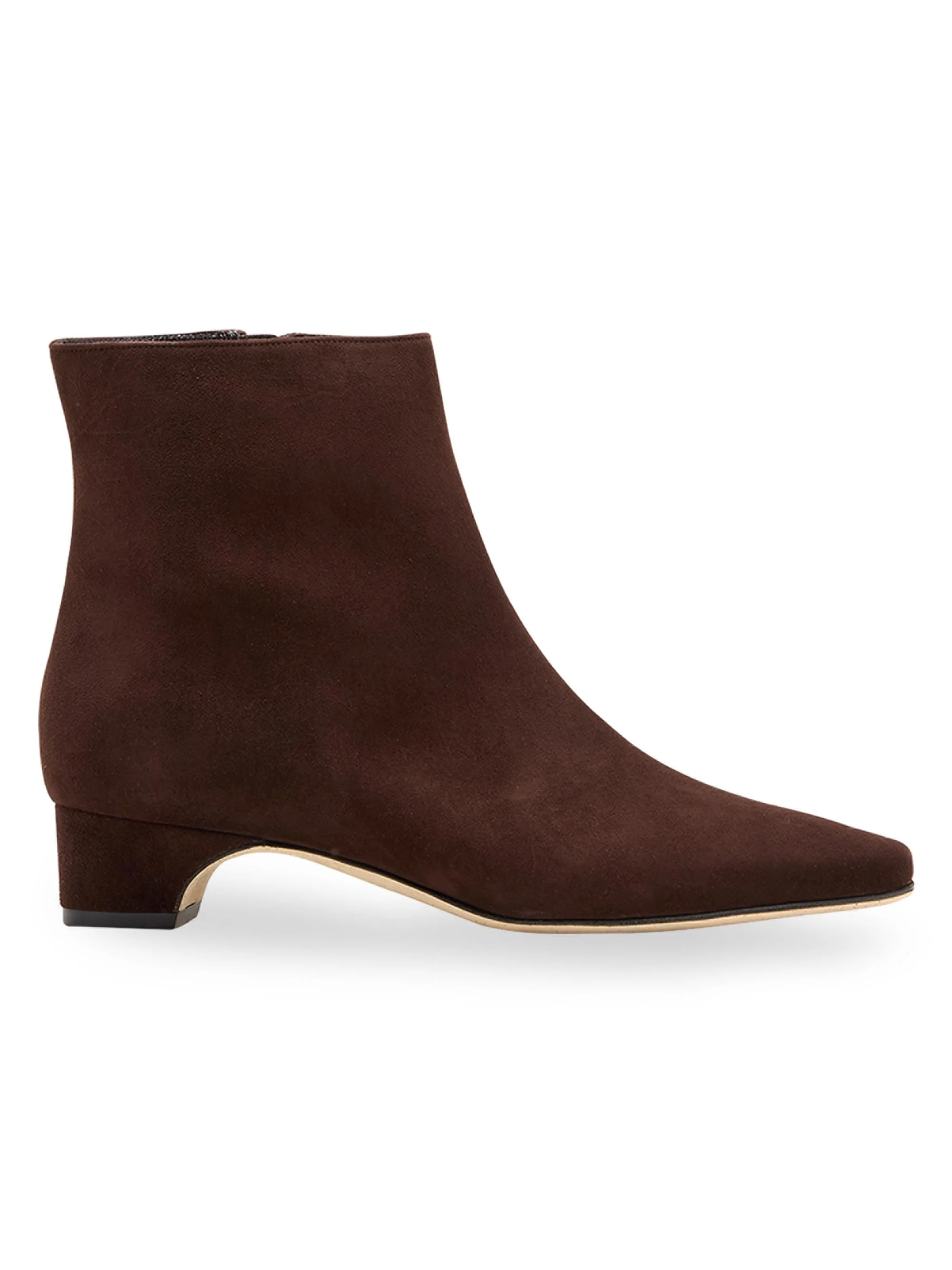 Women's Tolarc 30MM Suede Ankle Boots - Dark Brown - 1