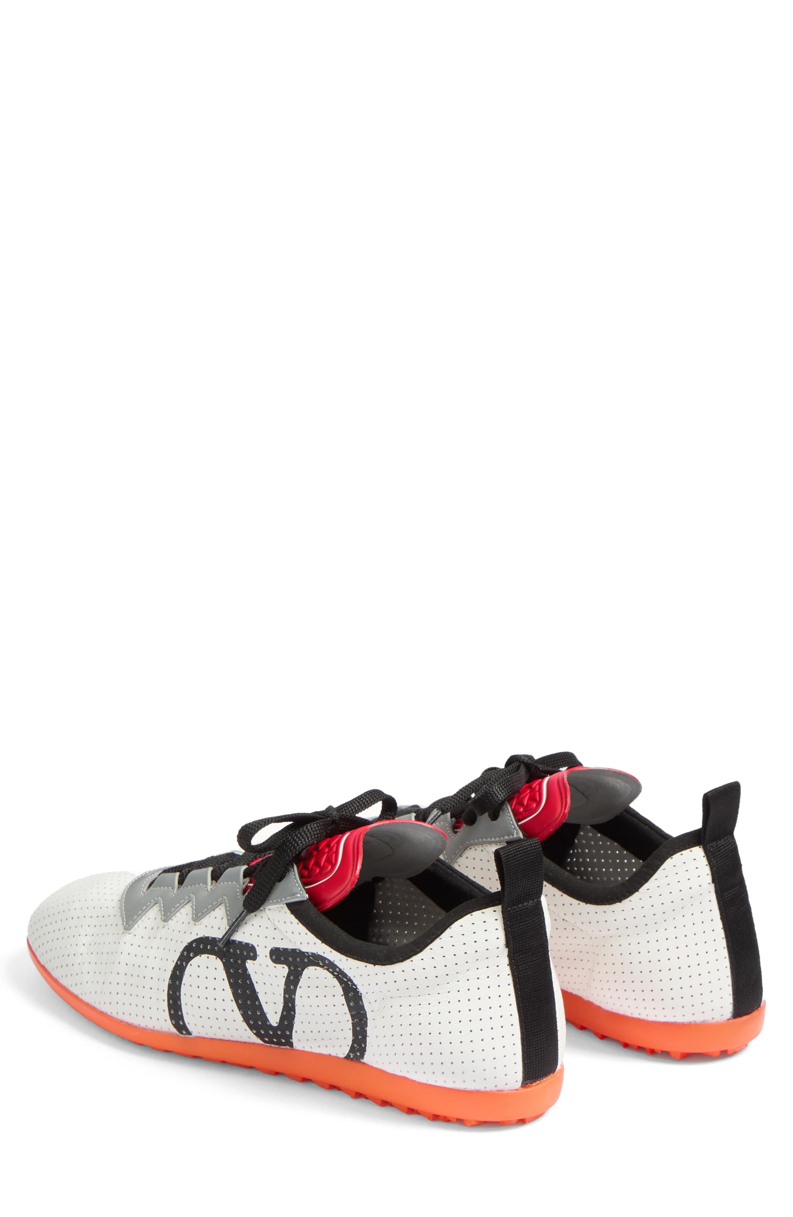 Valentino Garavani Chromation Perforated Sneaker in Bianco/Grigio at Nordstrom - 2
