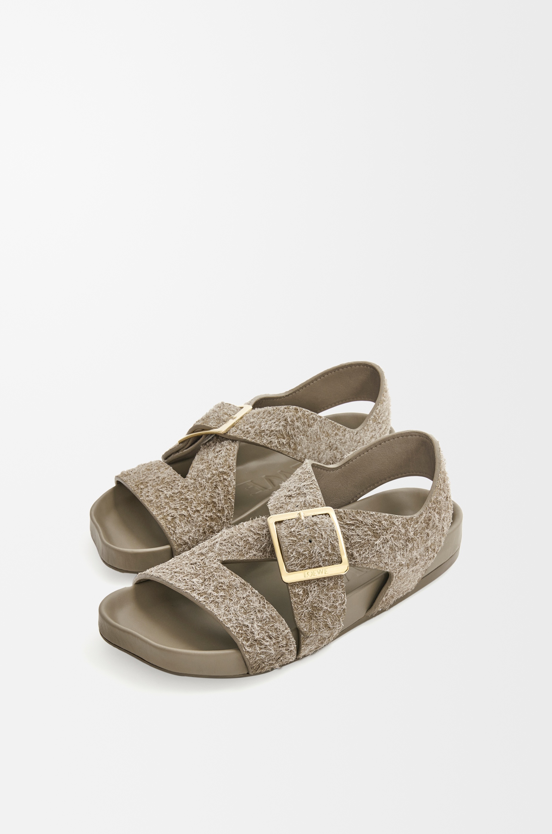 Ease Buckle sandal in brushed suede - 3