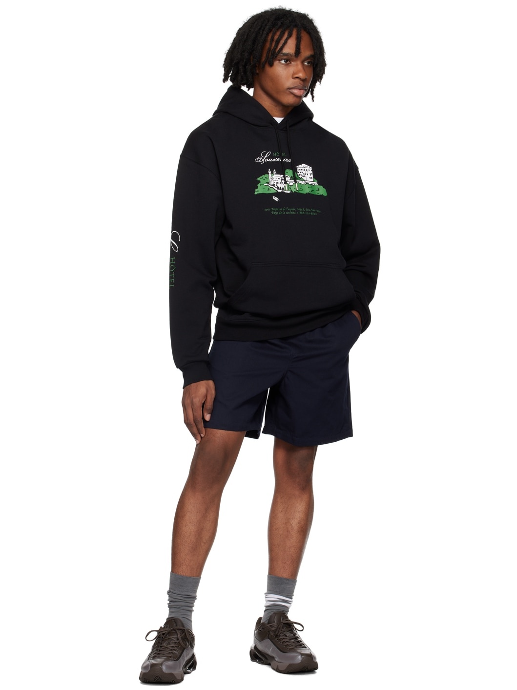 Black JJJJound Edition 'Hôtel Souvenirs' Hoodie - 4