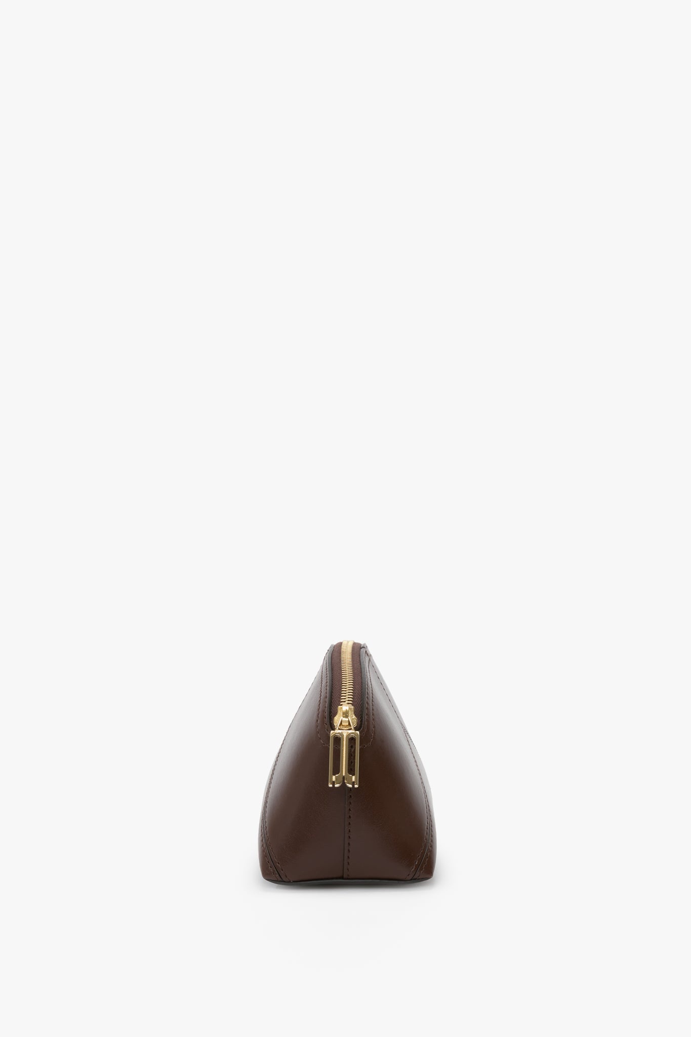 Victoria Mini Travel Pouch In Dark Brown Smooth Leather - 4