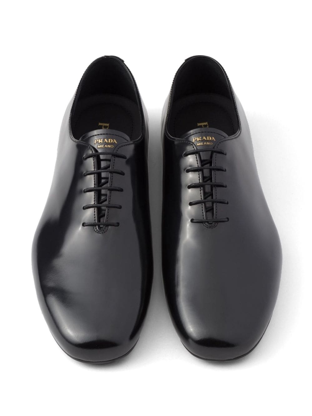 brushed-leather lace-up shoes - 4