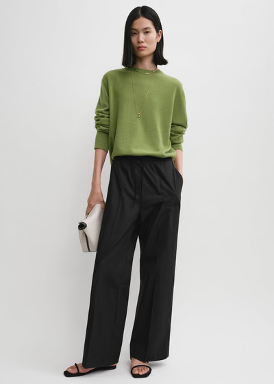 Totême Cotton drawstring trousers black outlook