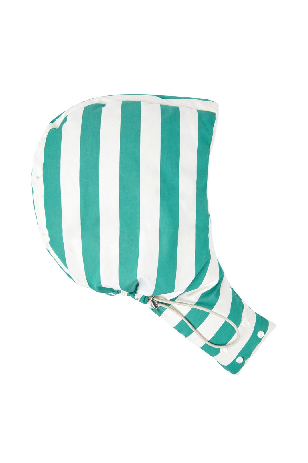 HOOD HAT / white & green stripes - 1
