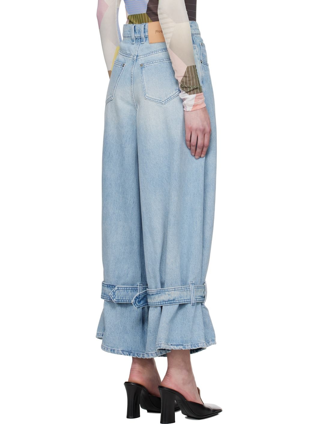 Blue Buckled Cuff Jeans - 3