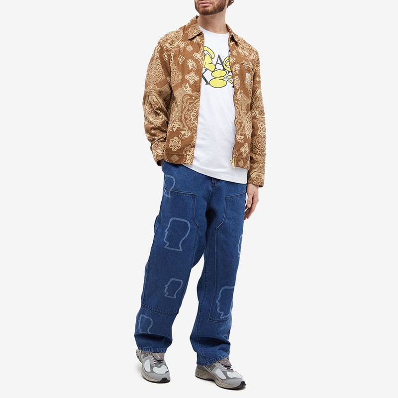 BRAIN DEAD Brain Dead Logohead Denim Double Knee Utility Pant outlook