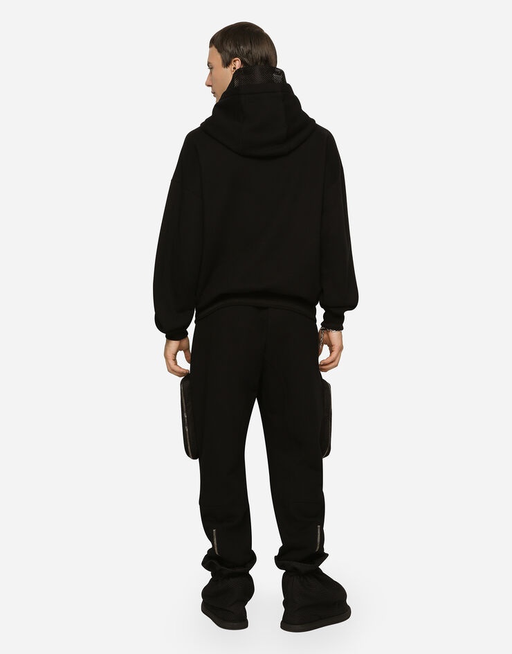 Jersey hoodie with large pockets - 3