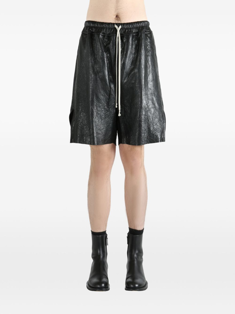 Rick Owens drawstring side-slit shorts outlook