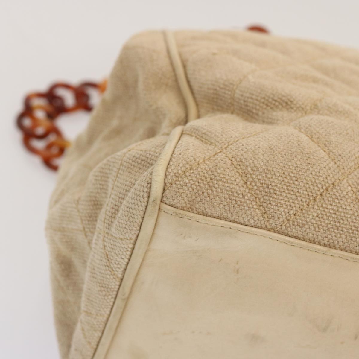 CHANEL Tote Bag Canvas Beige CC - 16