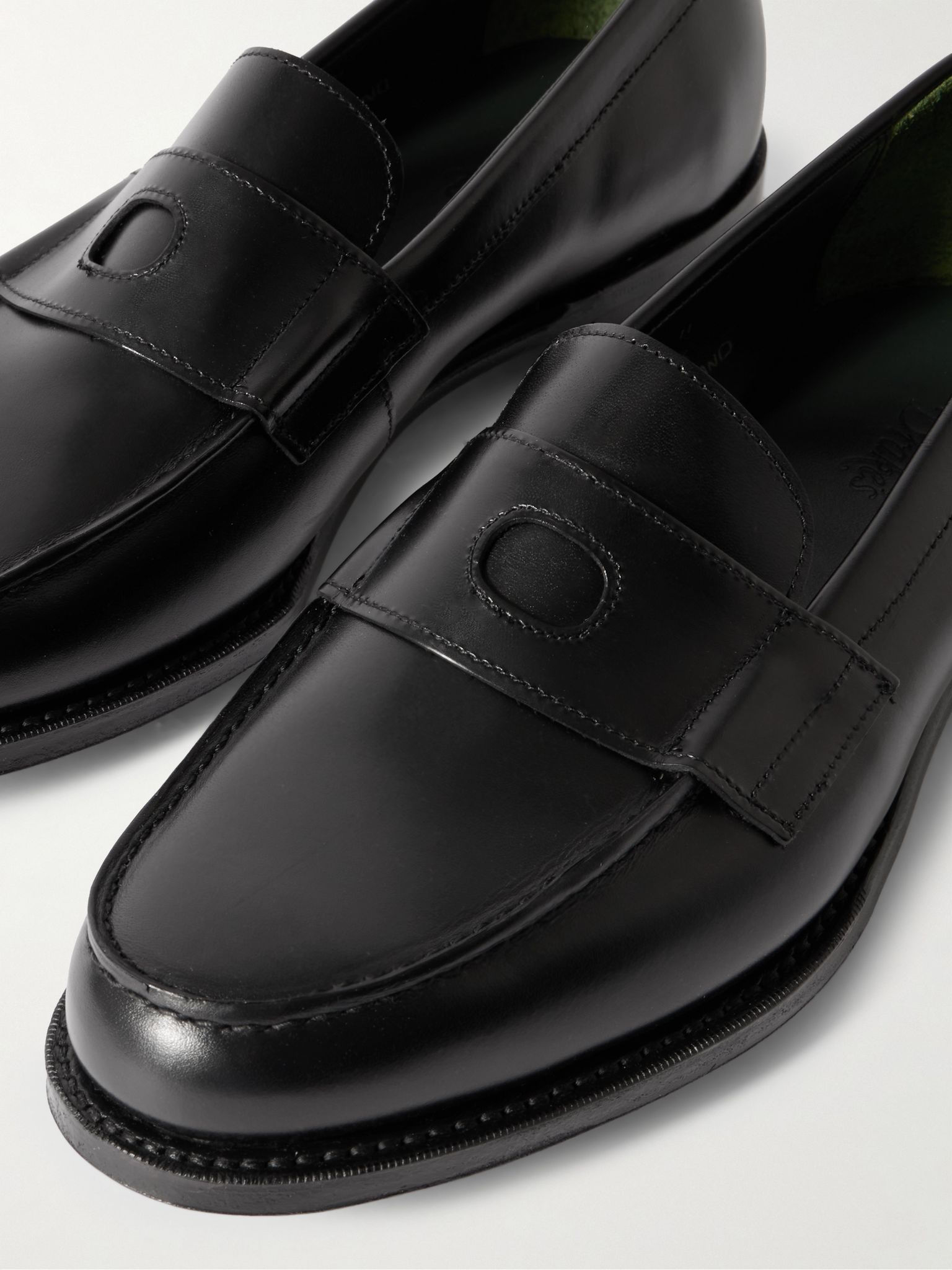 Charles Leather Penny Loafers Black - 5