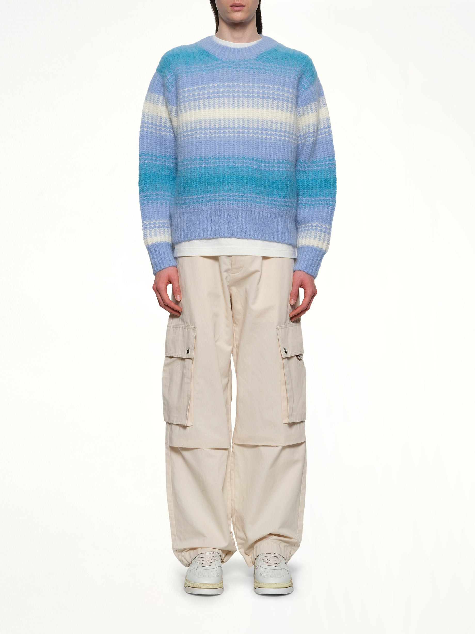 Kenzo Speed Stripe Jumper in Light Blue - 7