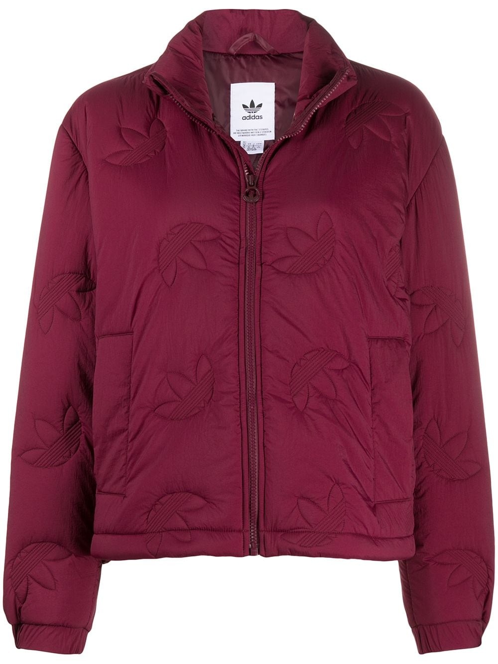 trefoil logo puffer jacket - 1