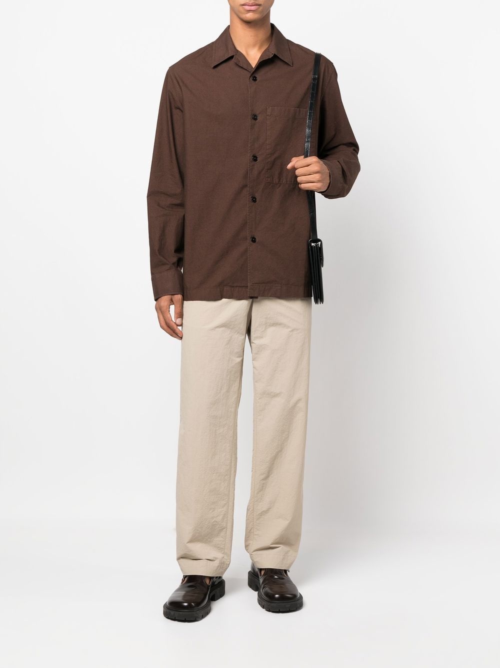 elasticated-waist straight-leg trousers - 2