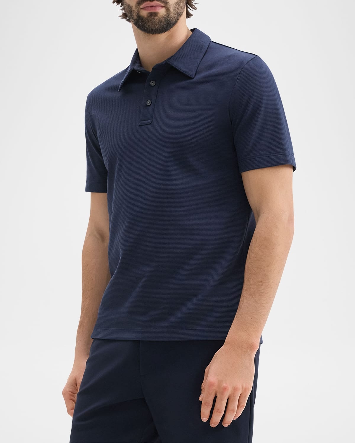 Men's Striped Cotton-Blend Polo Shirt - 5