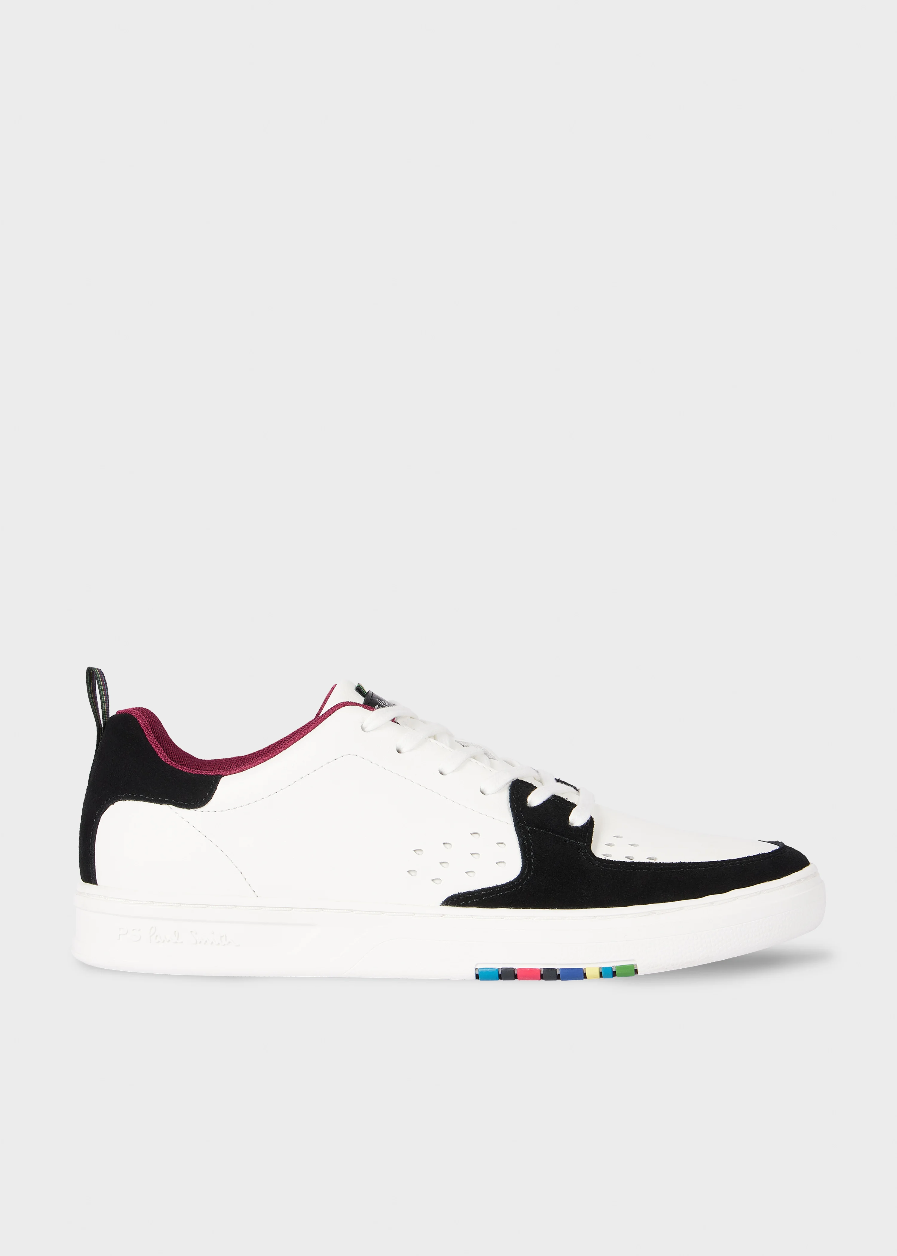 White and Black Panel 'Cosmo' Trainers - 1