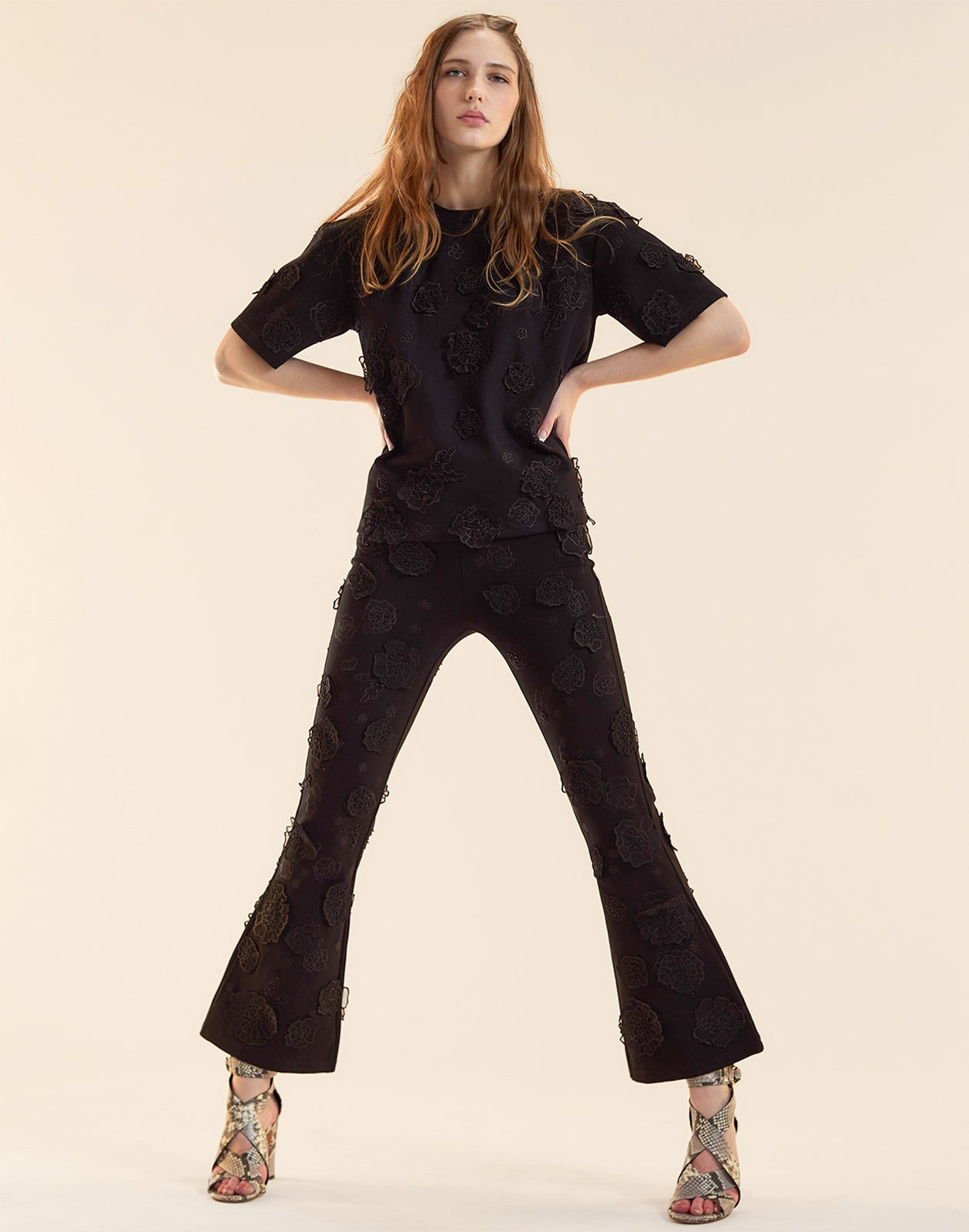 Pop Floral Applique Pant - 3