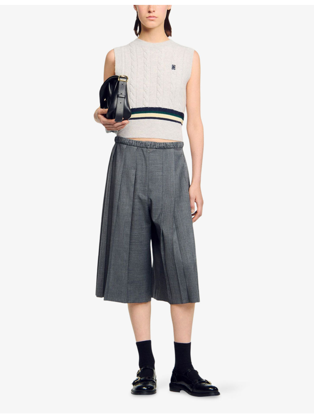 Pleated Elasticated-Waistband Stretch-Woven Shorts - 2