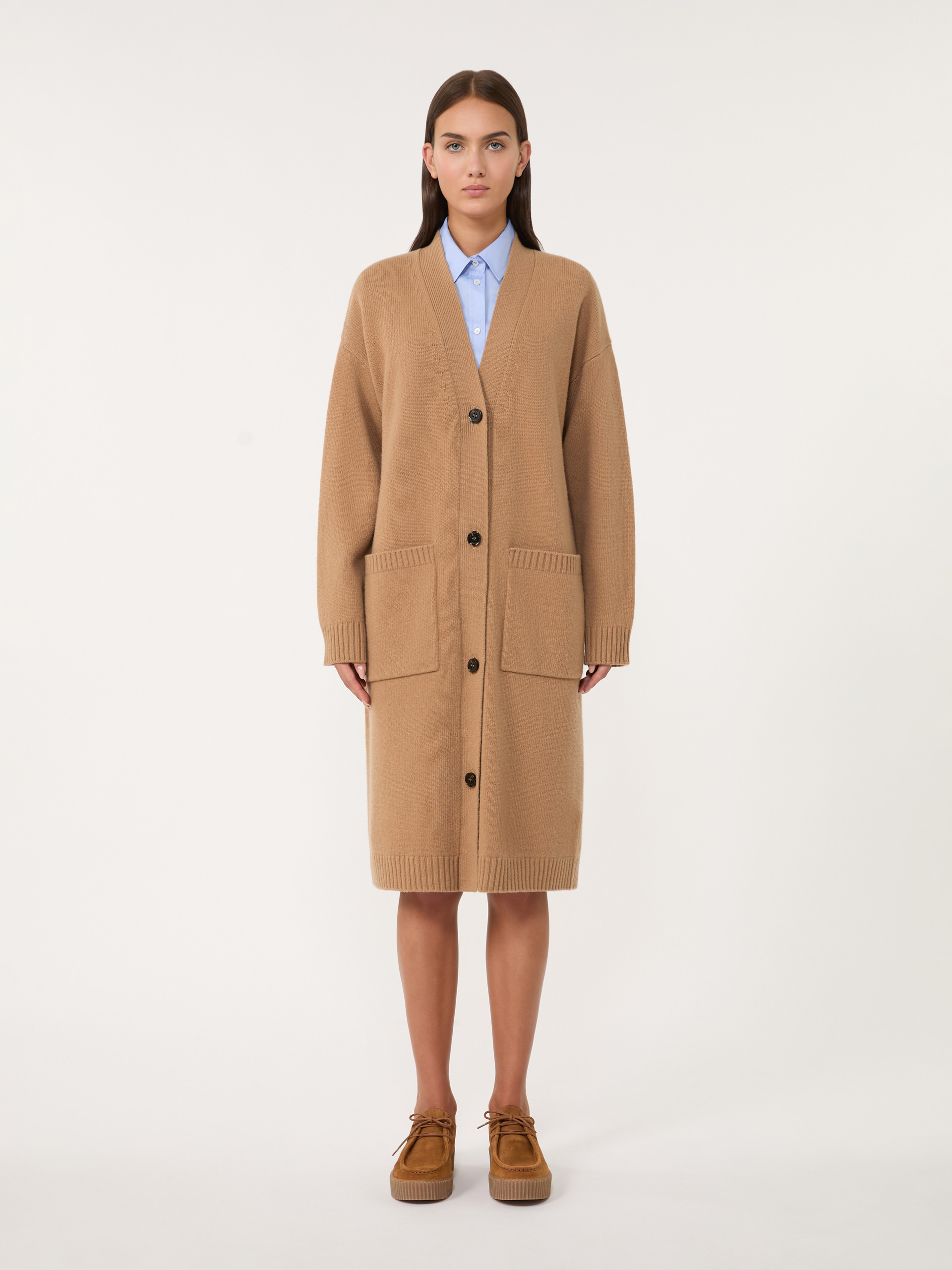 GODEZIA Long wool knit cardigan - 3