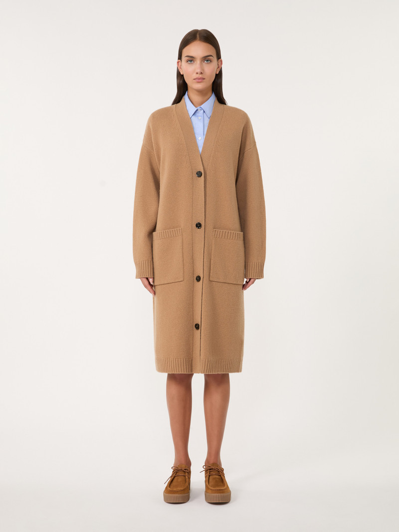 GODEZIA Long wool knit cardigan 3