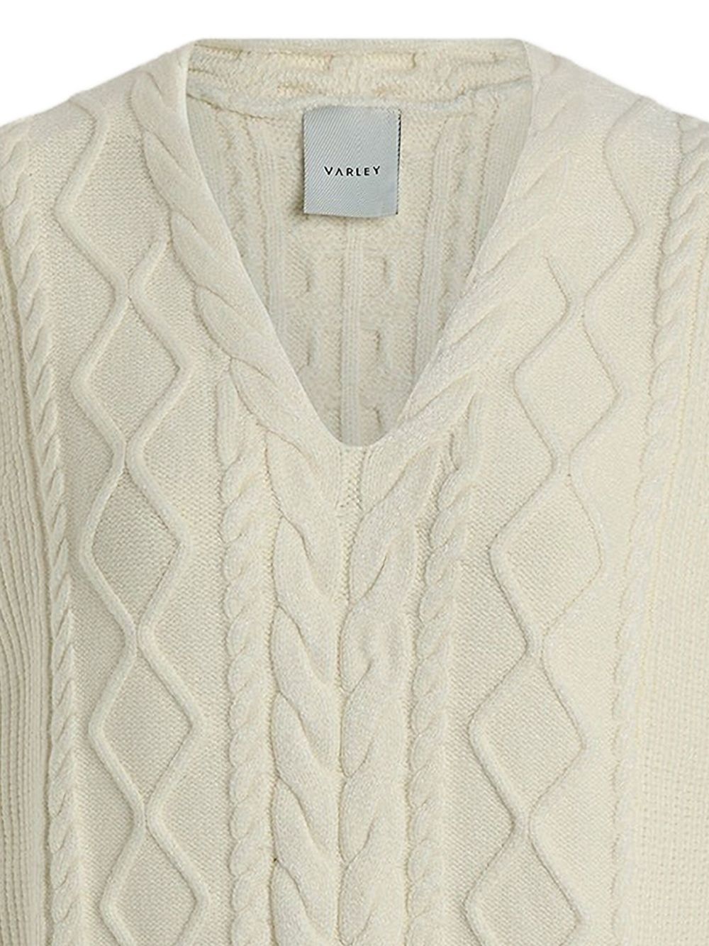 cable-knit V-neck vest - 2