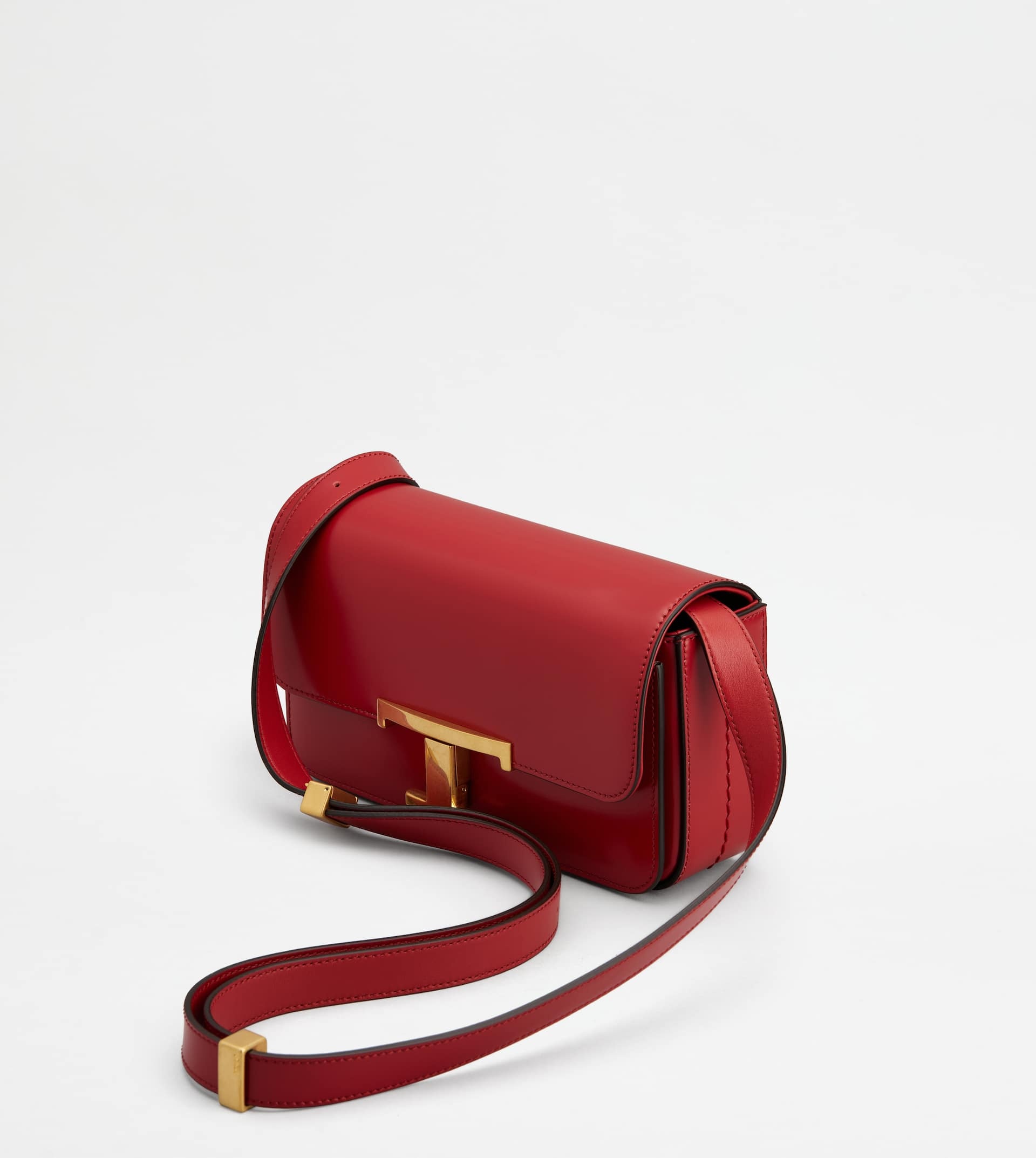 T TIMELESS CROSSBODY BAG IN LEATHER CNY MICRO - RED - 6